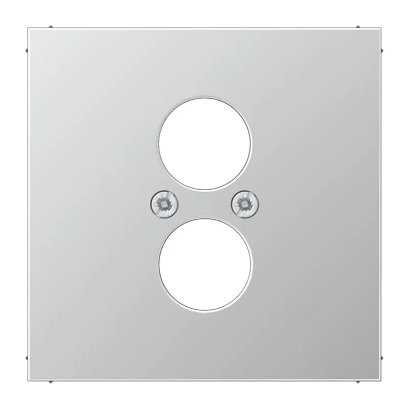 Jung Abdeckung für 2 Rundsteckverbinder bis 18,5 mm ?, Serie LS, Aluminium AL2962-2