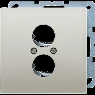 Jung Abdeckung für 2 Rundsteckverbinder bis 18,5 mm ?, Serie LS, Edelstahl ES2962-2