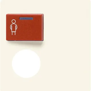 Jung Abdeckung für Ackermann, Typ 73071, 73075 A, rot, Serie AS, weiß A071B
