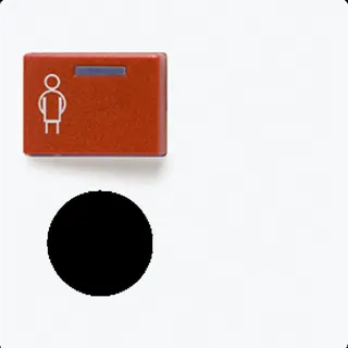 Jung Abdeckung für Ackermann, Typ 73071, 73075 A, rot, Serie AS/A, alpinweiß A071BWW