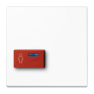 Jung Abdeckung für Ackermann, Typ 73022 A 2, rot, Serie LS, alpinweiß LS022A-1WW