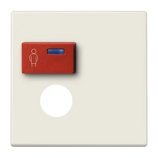 Jung Abdeckung für Ackermann, Typ 73071, 73075 A, rot, Serie LS, weiß LS071B