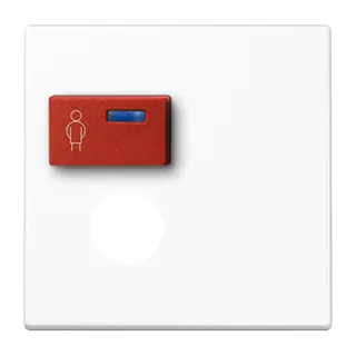 Jung Abdeckung für Ackermann, Typ 73071, 73075 A, rot, Serie LS, alpinweiß LS071BWW