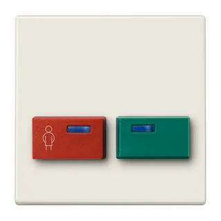 Jung Abdeckung für Ackermann, Typ 73642 B2, rot, grün, Serie LS, weiß LS642B-1