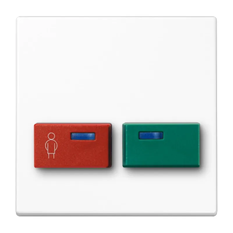 Jung Abdeckung für Ackermann, Typ 73642 B2, rot, grün, Serie LS, alpinweiß LS642B-1WW