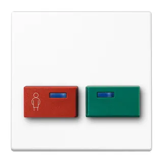 Jung Abdeckung für Ackermann, Typ 73642 B2, rot, grün, Serie LS, alpinweiß LS642B-1WW
