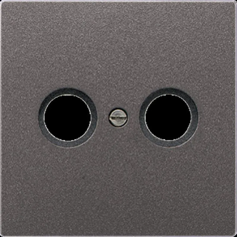 Jung Abdeckung für Antennendosen, Aluminium lackiert, Serie LS, anthrazit (lackiertes Aluminium) AL2990TVAN