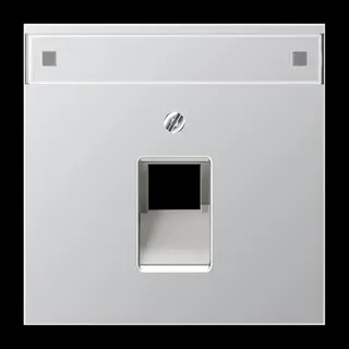 Jung Abdeckung für IAE/UAE-Anschlussdosen 1 x 8-polig, mit Schriftfeld, Serie LS, Aluminium AL2969-1NAUA