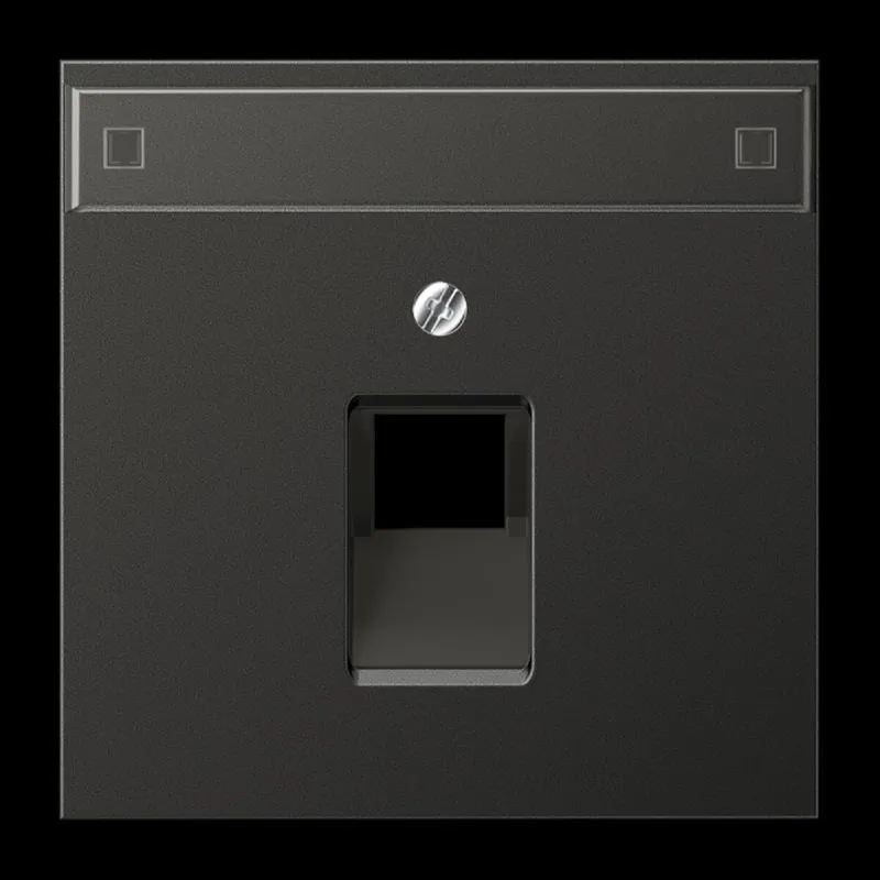 Jung Abdeckung für IAE/UAE-Anschlussdosen 1 x 8-polig, mit Schriftfeld, Aluminium lackiert, Serie LS, anthrazit AL2969-1NAUAAN