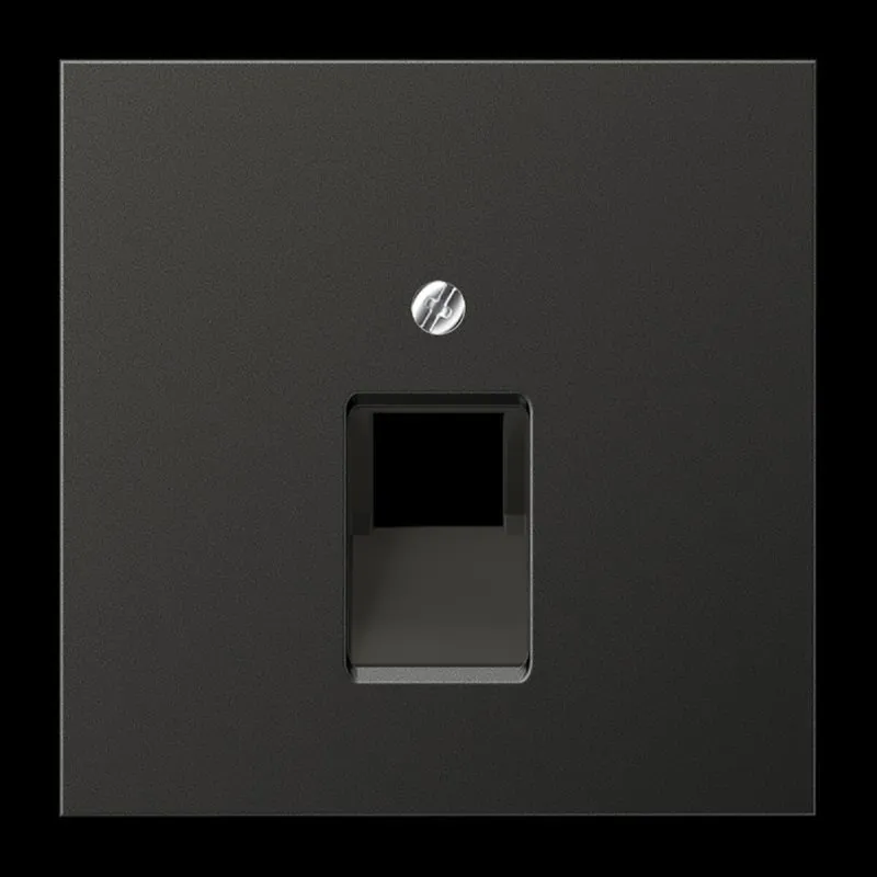 Jung Abdeckung für IAE/UAE-Anschlussdosen 1 x 8-polig, Aluminium lackiert, Serie LS, anthrazit (lackiertes Aluminium) AL2969-1UAAN