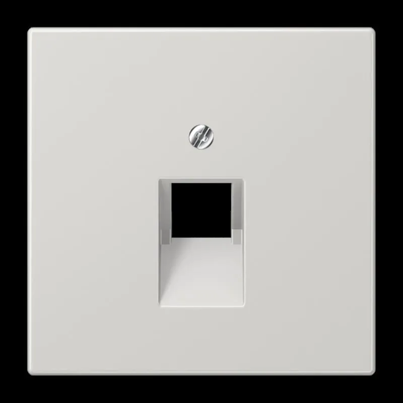Jung Abdeckung für IAE/UAE-Anschlussdosen 1 x 8-polig, Thermoplast, Serie LS, lichtgrau LS969-1UALG