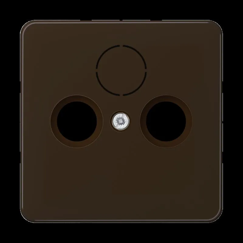 Jung Abdeckung für Universal-Sat/BK-Dosen, Thermoplast, Serie CD, braun CD561SATBR