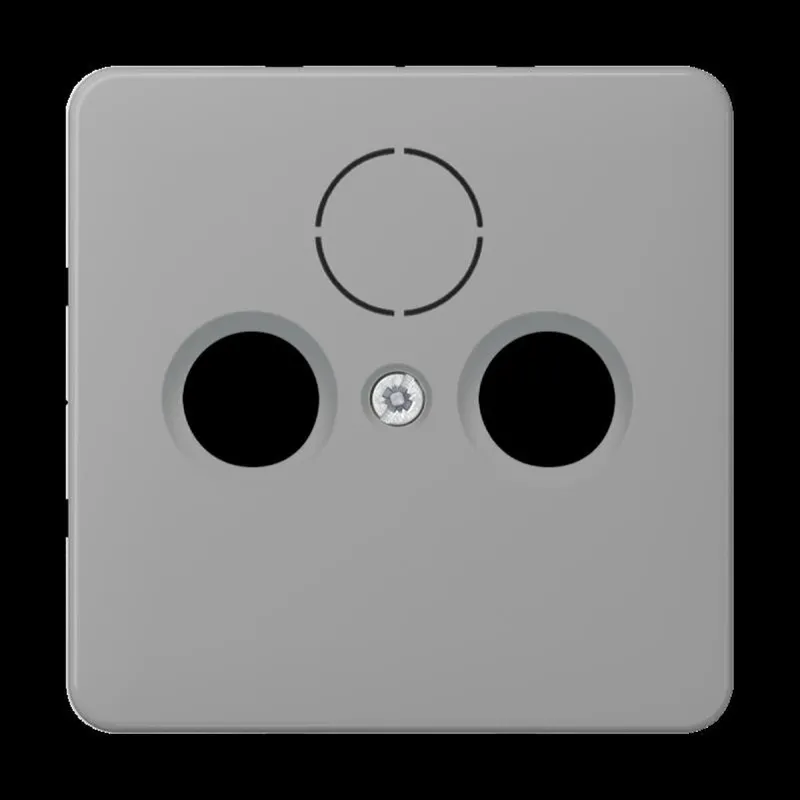 Jung Abdeckung für Universal-Sat/BK-Dosen, Thermoplast, Serie CD, grau CD561SATGR