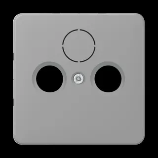 Jung Abdeckung für Universal-Sat/BK-Dosen, Thermoplast, Serie CD, grau CD561SATGR