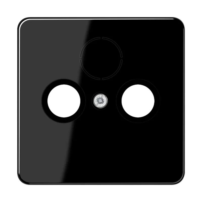 Jung Abdeckung für Universal-Sat/BK-Dosen, Thermoplast, Serie CD, schwarz CD561SATSW