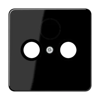 Jung Abdeckung für Universal-Sat/BK-Dosen, Thermoplast, Serie CD, schwarz CD561SATSW