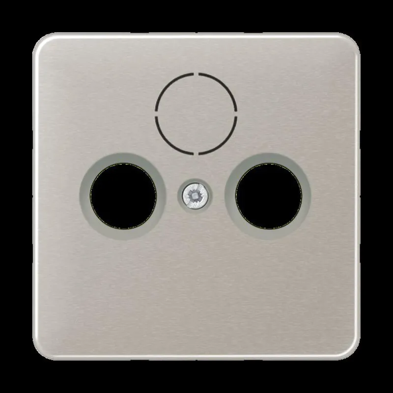 Jung Abdeckung für Universal-Sat/BK-Dosen, Aluminium eloxiert, Serie CD, platin CD561SATPT