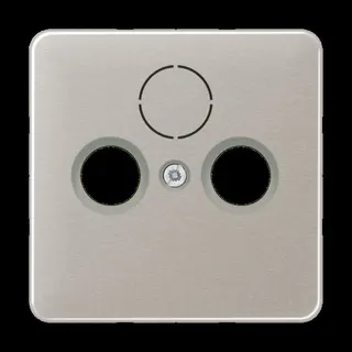 Jung Abdeckung für Universal-Sat/BK-Dosen, Aluminium eloxiert, Serie CD, platin CD561SATPT