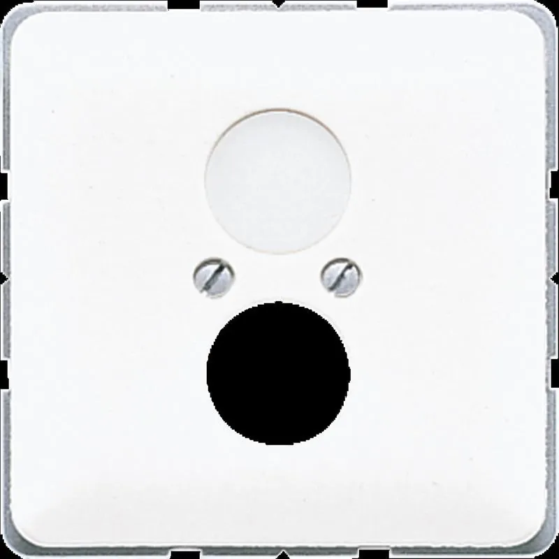 Jung Abdeckung für 2 Rundsteckverbinder bis 18,5 mm ?, Duroplast, Serie CD, alpinweiß CD562WW