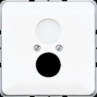 Jung Abdeckung für 2 Rundsteckverbinder bis 18,5 mm ?, Duroplast, Serie CD, alpinweiß CD562WW