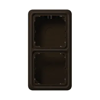 Jung Aufputz-Kappe 2fach, Serie CD, braun CD582ABR