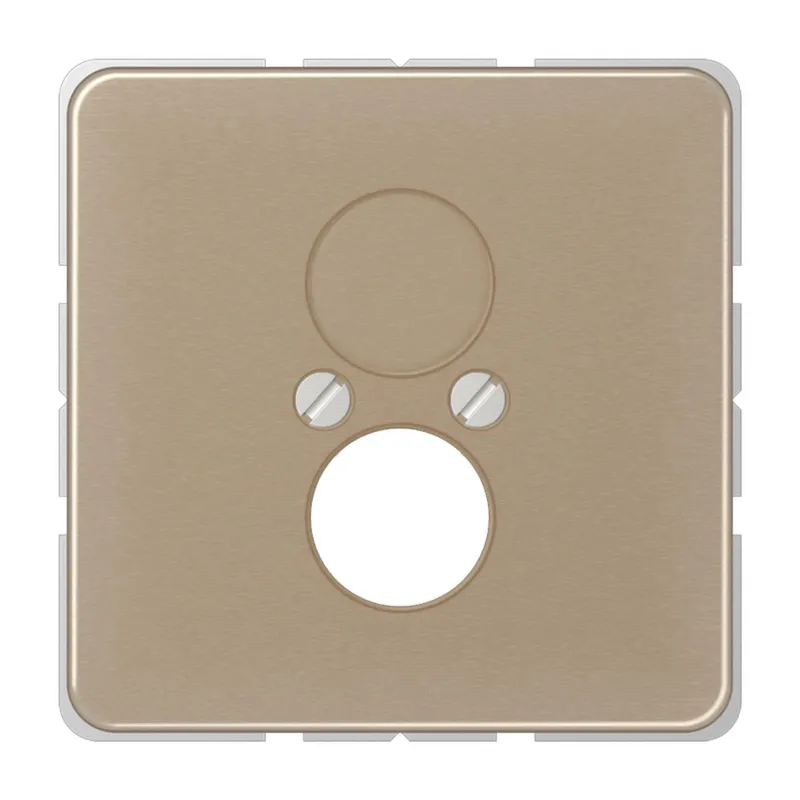 Jung Abdeckung für 2 Rundsteckverbinder bis 18,5 mm ?, Aluminium eloxiert, Serie CD, gold-bronze CD562GB