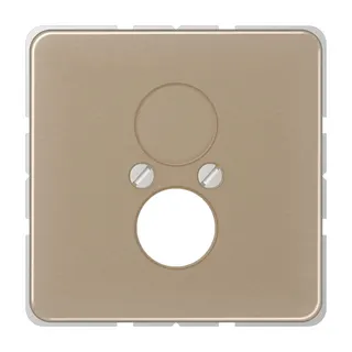 Jung Abdeckung für 2 Rundsteckverbinder bis 18,5 mm ?, Aluminium eloxiert, Serie CD, gold-bronze CD562GB