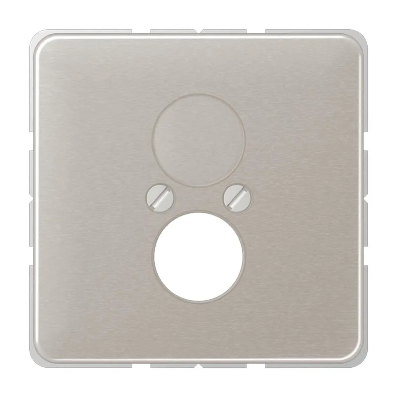Jung Abdeckung für 2 Rundsteckverbinder bis 18,5 mm ?, Aluminium eloxiert, Serie CD, platin CD562PT