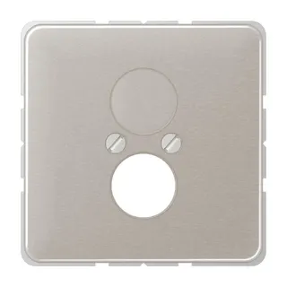 Jung Abdeckung für 2 Rundsteckverbinder bis 18,5 mm ?, Aluminium eloxiert, Serie CD, platin CD562PT