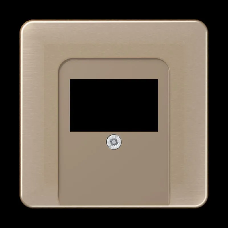 Jung Abdeckung für TAE-Anschlussdosen, Aluminium eloxiert, Serie CD, gold-bronze CD569TGB