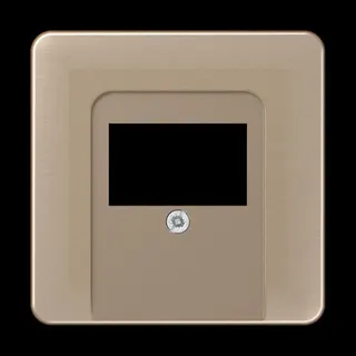Jung Abdeckung für TAE-Anschlussdosen, Aluminium eloxiert, Serie CD, gold-bronze CD569TGB