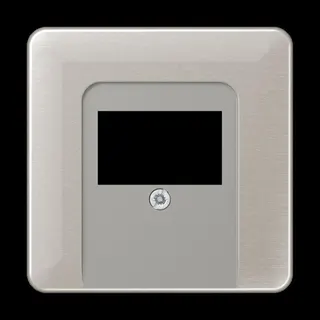 Jung Abdeckung für TAE-Anschlussdosen, Aluminium eloxiert, Serie CD, platin CD569TPT