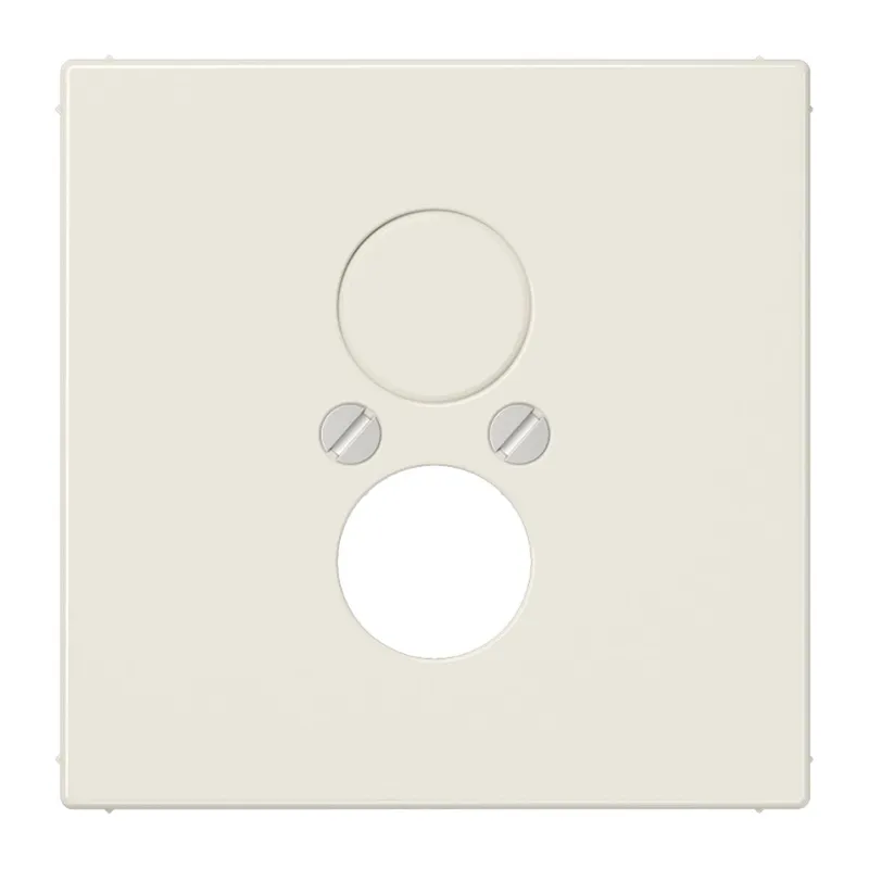 Jung Abdeckung für 2 Rundsteckverbinder bis 18,5 mm ?, Duroplast, Serie LS, weiß LS962