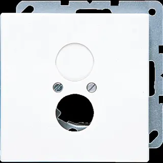 Jung Abdeckung für 2 Rundsteckverbinder bis 18,5 mm ?, Duroplast, Serie LS, alpinweiß LS962WW