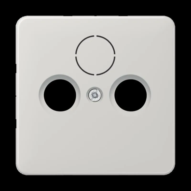 Jung Abdeckung für Universal-Sat/BK-Dosen, Thermoplast, Serie CD, lichtgrau CD561SATLG