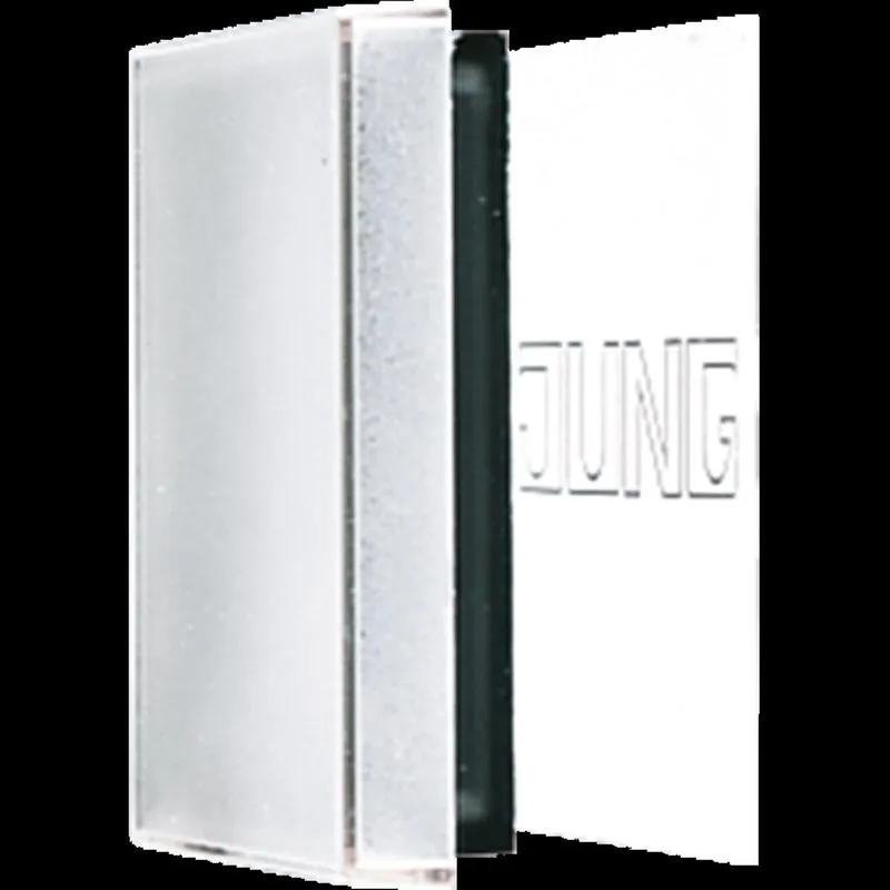Jung Plexihaube mit Einlage, mit Schriftfeld, Serie LS, transparent LS990NAGLPL
