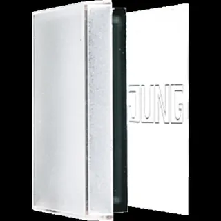 Jung Plexihaube mit Einlage, mit Schriftfeld, Serie LS, transparent LS990NAGLPL