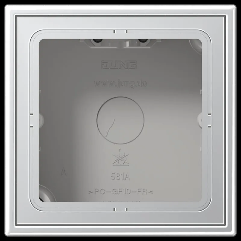 Jung Aufputz-Kappe 1fach, Serie LS, Aluminium AL2581A-L