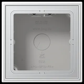 Jung Aufputz-Kappe 1fach, Serie LS, Aluminium AL2581A-L