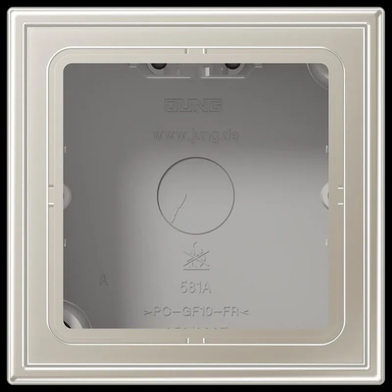 Jung Aufputz-Kappe 1fach, Serie LS, Edelstahl ES2581A-L