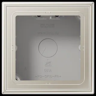 Jung Aufputz-Kappe 1fach, Serie LS, Edelstahl ES2581A-L