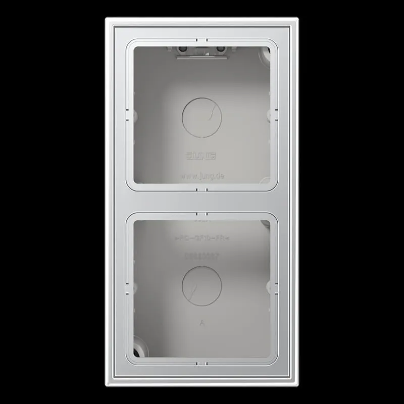 Jung Aufputz-Kappe 2fach, Serie LS, Aluminium AL2582A-L