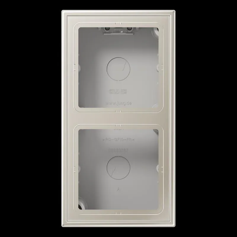 Jung Aufputz-Kappe 2fach, Serie LS, Edelstahl ES2582A-L