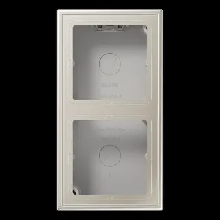 Jung Aufputz-Kappe 2fach, Serie LS, Edelstahl ES2582A-L