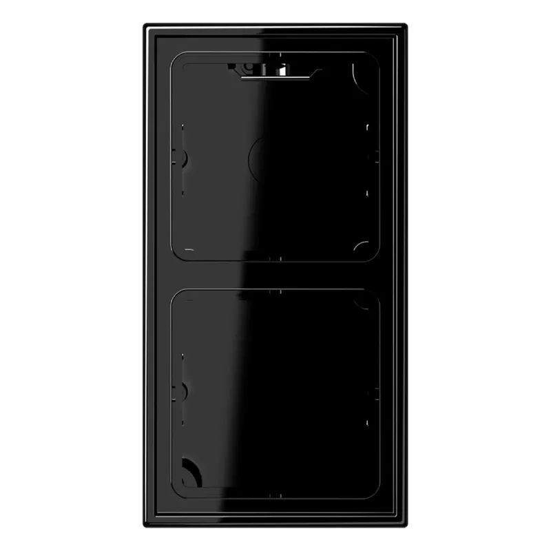 Jung Aufputz-Kappe 2fach, Serie LS, schwarz LS582ASW