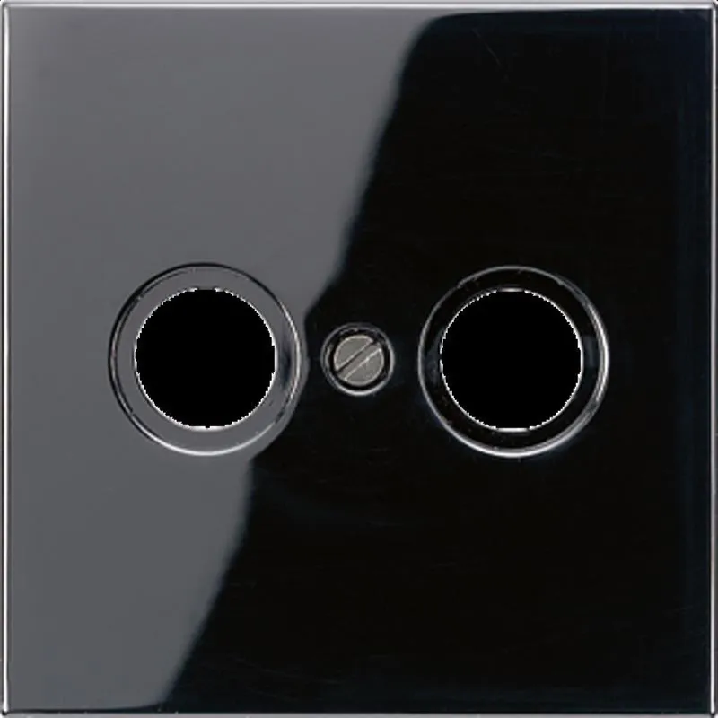 Jung Abdeckung für Antennendosen, Thermoplast, Serie LS, schwarz LS990TVSW