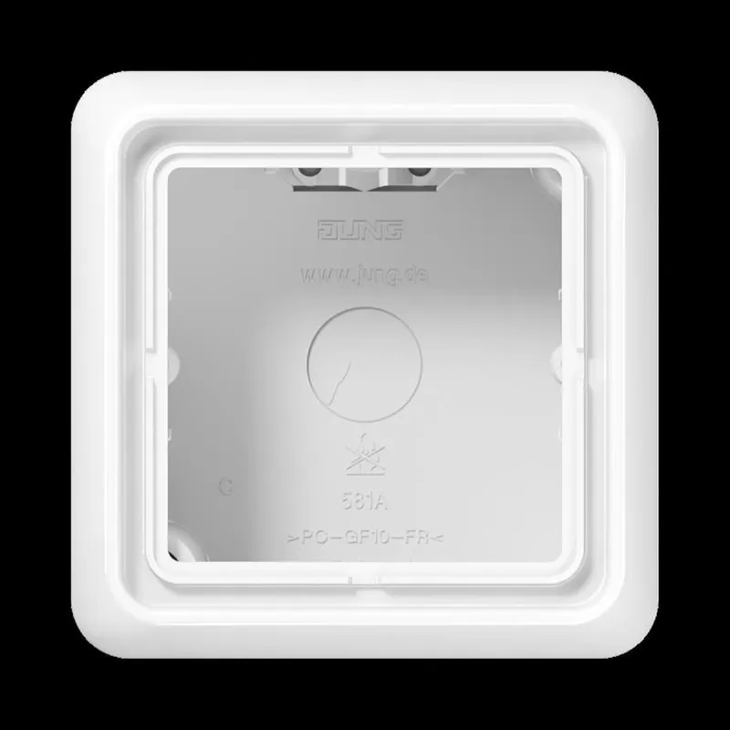 Jung Aufputz-Kappe 1fach, Serie CD, alpinweiß CD581AWW