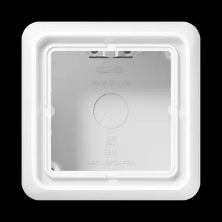 Jung Aufputz-Kappe 1fach, Serie CD, alpinweiß CD581AWW