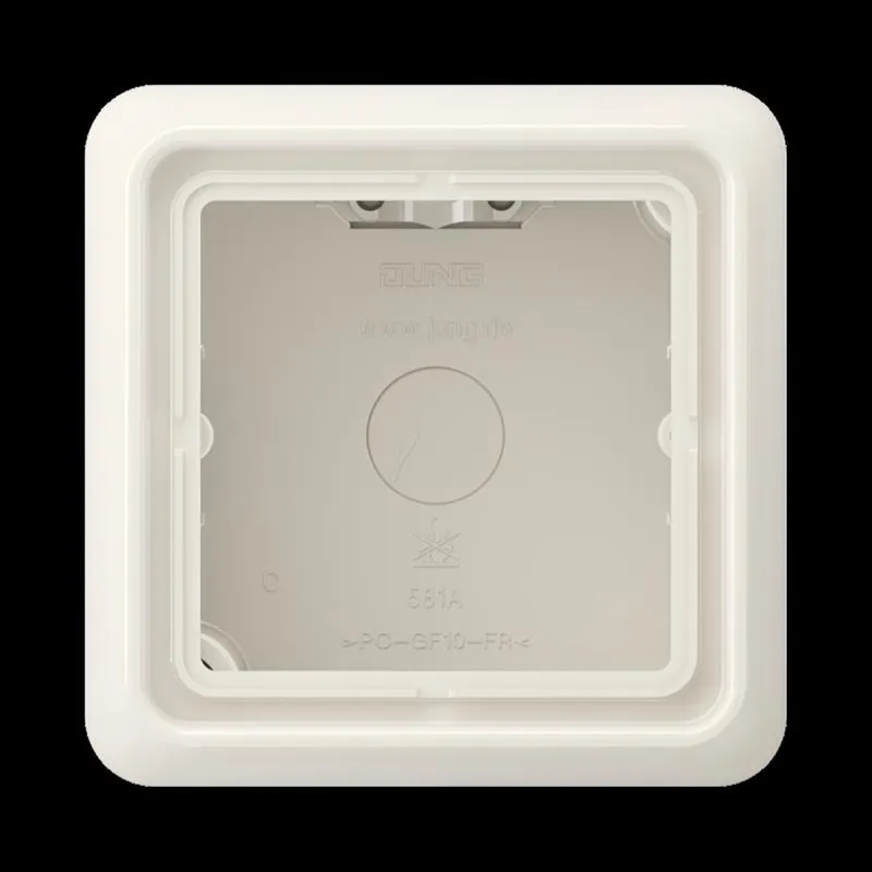 Jung Aufputz-Kappe 1fach, Serie CD, weiß CD581AW
