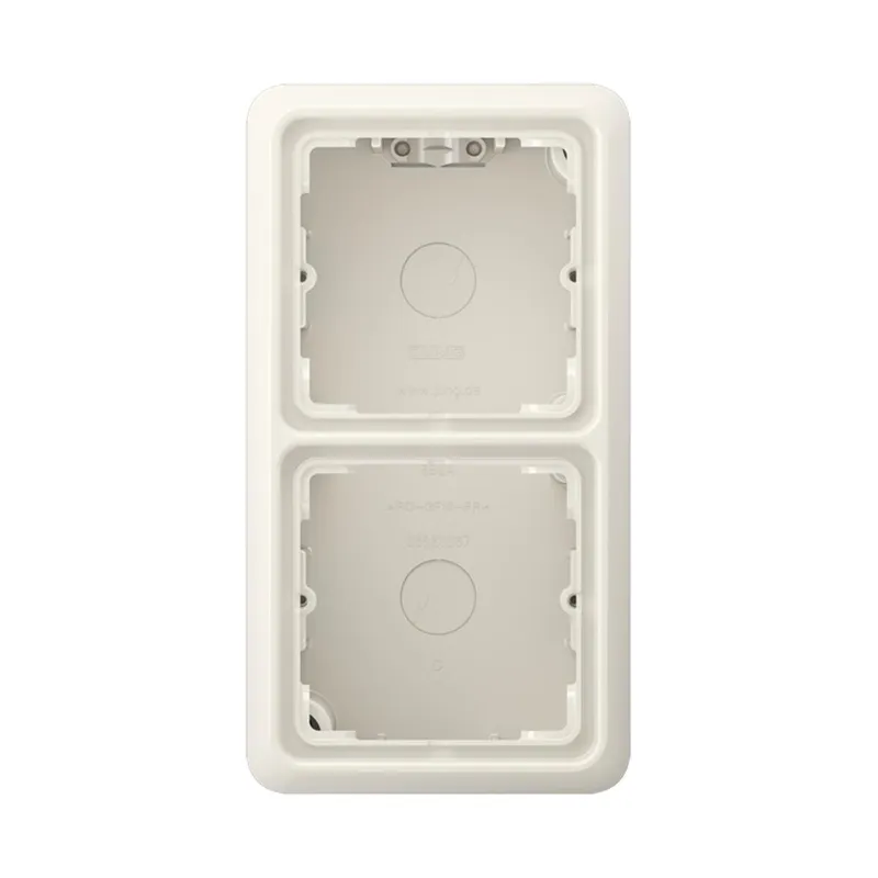 Jung Aufputz-Kappe 2fach, Serie CD, weiß CD582AW